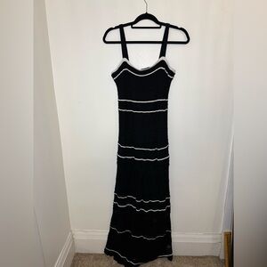 Abercrombie & Fitch Black and White knit Maxi Dress